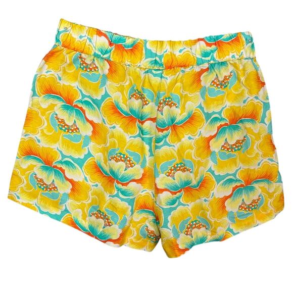 Kulani Kinis Relaxed Linen Blend Shorts Tropical Print Size M Swim Vacation NWOT - Picture 3 of 8